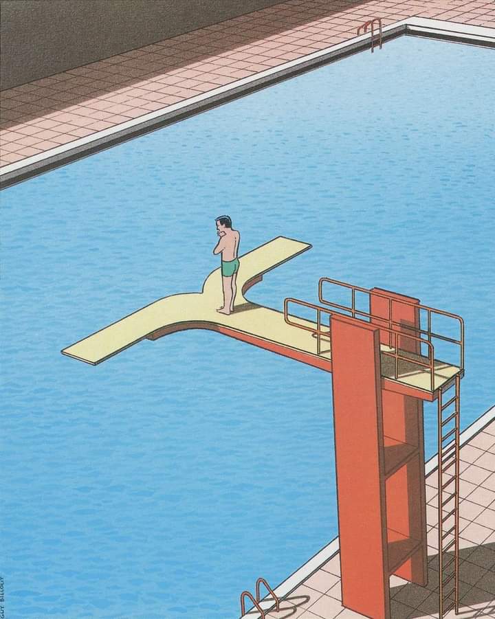 Decision Diving Board Blank Meme Template