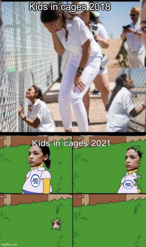 But now we have democratic cages | Kids in cages 2018 | image tagged in crazy aoc,memes,politicians suck,hypocrisy | made w/ Imgflip meme maker