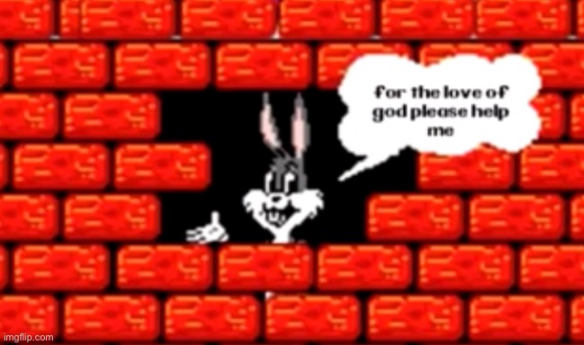 poor bugs | image tagged in memes,bugs bunny,wall | made w/ Imgflip meme maker