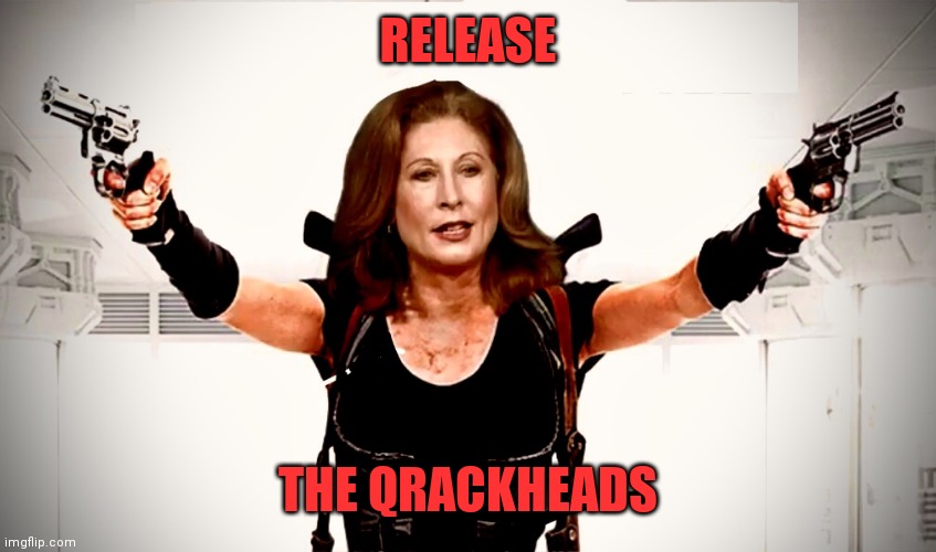 Sidney Powell | RELEASE; THE QRACKHEADS | image tagged in sidney powell | made w/ Imgflip meme maker