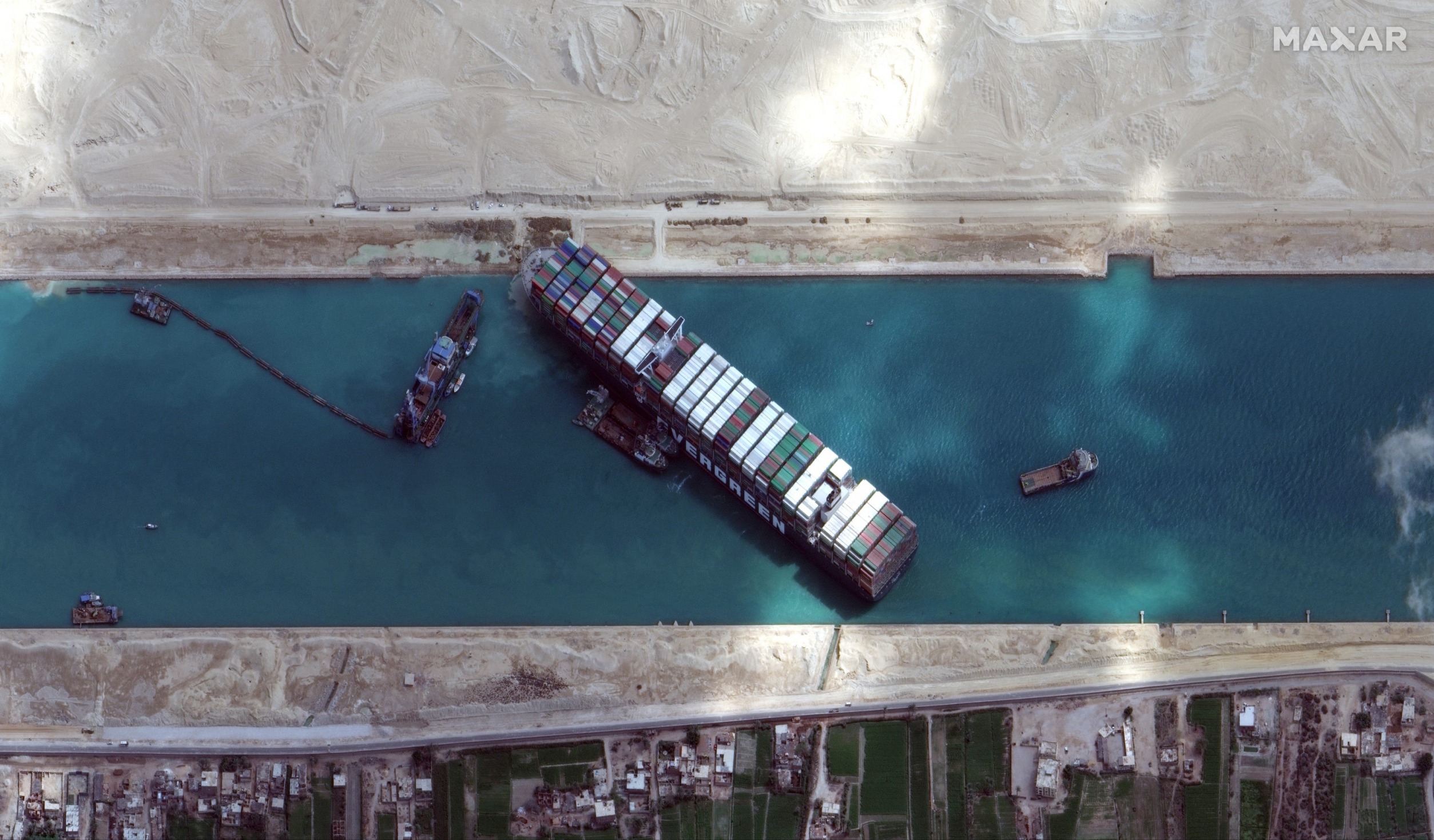 Evergreen Suez Canal ship stuck Blank Meme Template