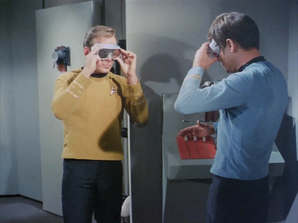 Star Trek Kirk and Spock goggles Blank Meme Template