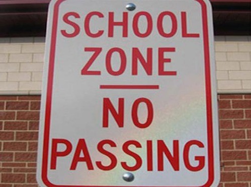 High Quality School zone no passing Blank Meme Template