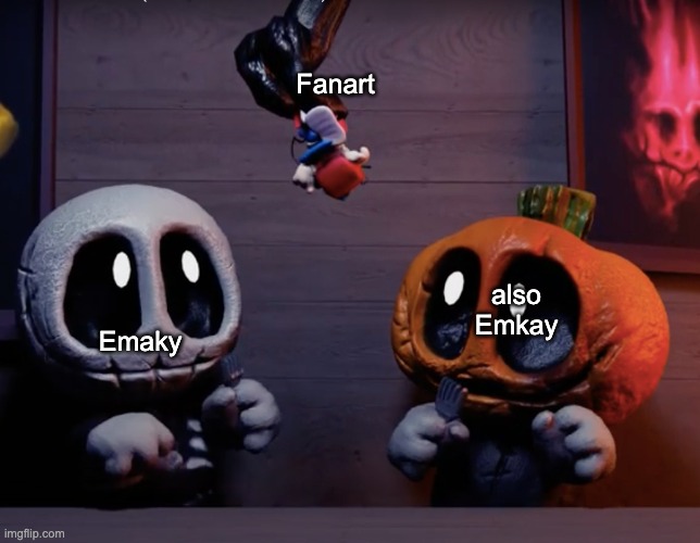 skid and pump eat | Fanart; Emaky; also Emkay | image tagged in skid and pump eat | made w/ Imgflip meme maker