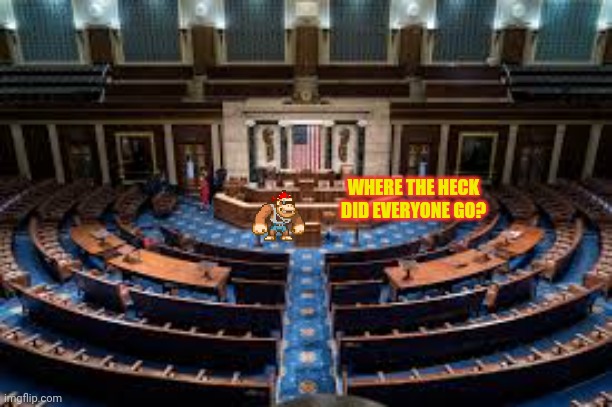 Me wondering why no one ever votes in Congress... | WHERE THE HECK DID EVERYONE GO? | image tagged in imgflip,president,roleplaying | made w/ Imgflip meme maker