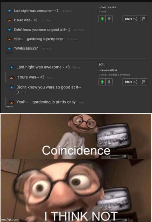 image tagged in coincidence i think not | made w/ Imgflip meme maker