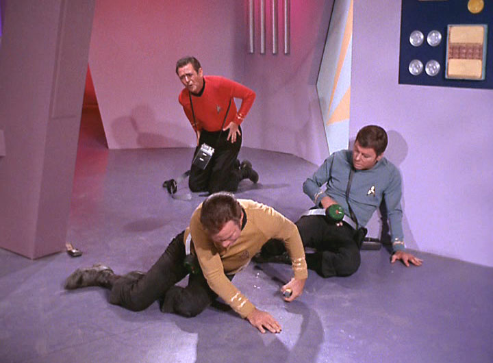 High Quality Star Trek Kirk Bones and Redshirt down 4 Blank Meme Template