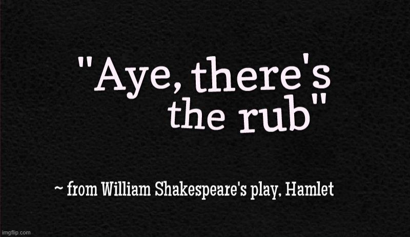 William Shakespeare | image tagged in aye there's the rub,william shakespeare,shakespeare,quote,hamlet,play | made w/ Imgflip meme maker