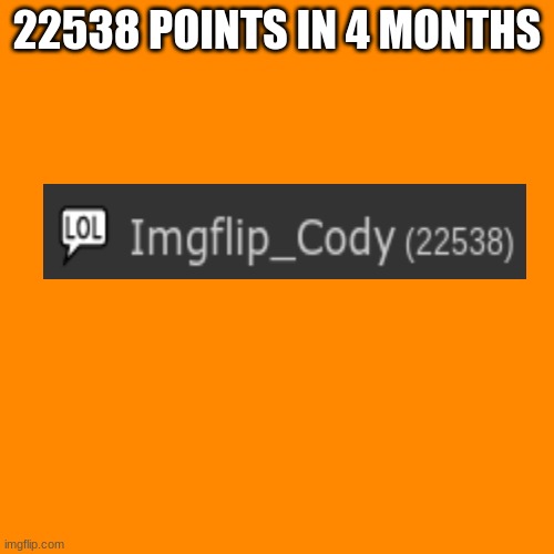 Blank Transparent Square | 22538 POINTS IN 4 MONTHS | image tagged in memes,blank transparent square | made w/ Imgflip meme maker