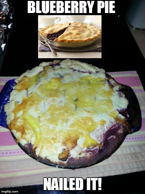 BLUEBERRY PIE NAILED IT! | image tagged in pie | made w/ Imgflip meme maker