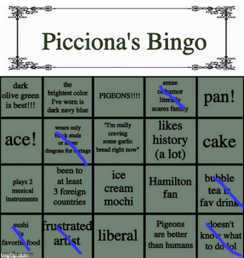 No bingo ;-; | image tagged in picciona's bingo | made w/ Imgflip meme maker