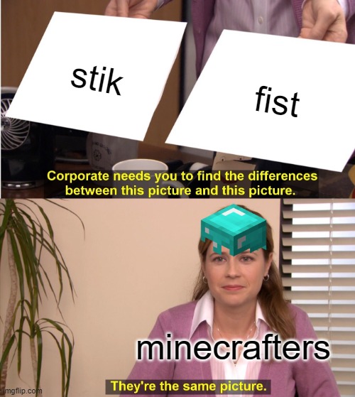 They're The Same Picture | stik; fist; minecrafters | image tagged in memes,they're the same picture | made w/ Imgflip meme maker