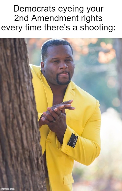 Anthony Adams Rubbing Hands | Democrats eyeing your 2nd Amendment rights every time there's a shooting: | image tagged in anthony adams rubbing hands | made w/ Imgflip meme maker