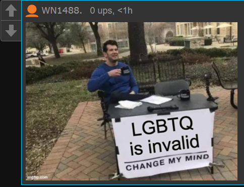 High Quality WhiteNationalist LGBTQ is invalid Blank Meme Template