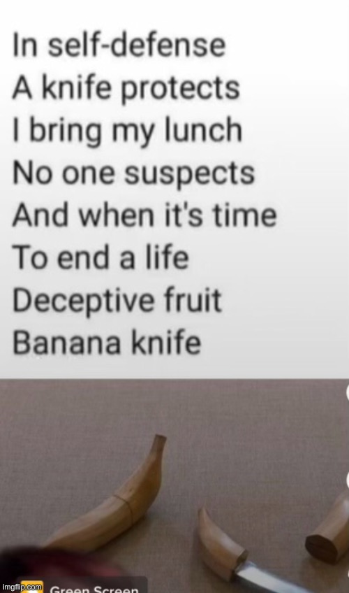 Banana | image tagged in banana,knife | made w/ Imgflip meme maker