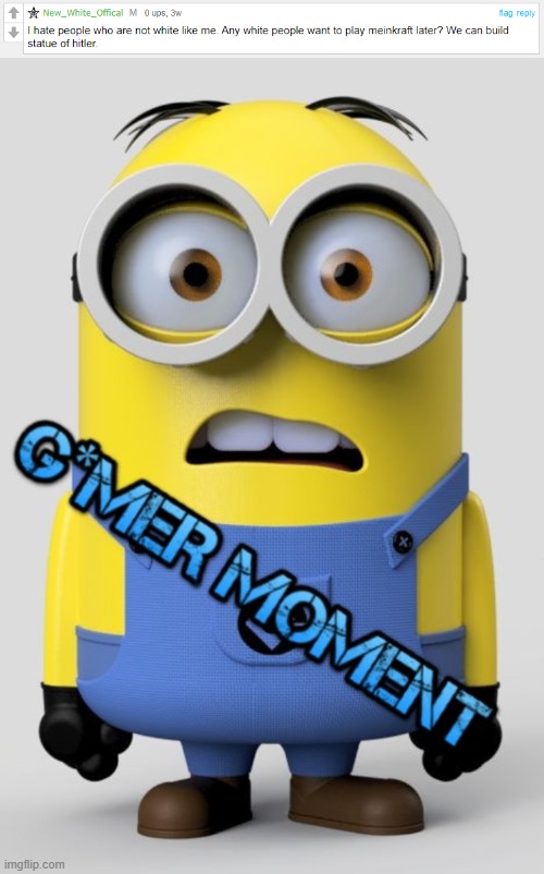 ?Racist g*mer moment? | image tagged in g mer moment | made w/ Imgflip meme maker