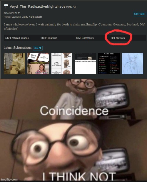 *demented laughter* | image tagged in coincidence i think not | made w/ Imgflip meme maker