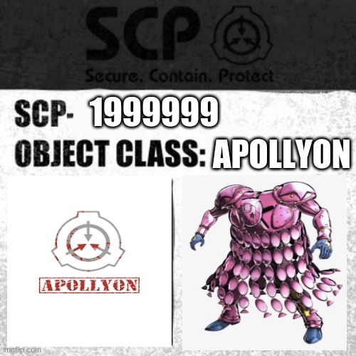 Ms Memer Group Scp Label Template Apollyon Memes Gifs Imgflip