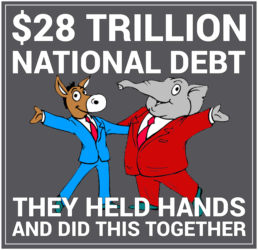 Bipartisan national debt Blank Meme Template