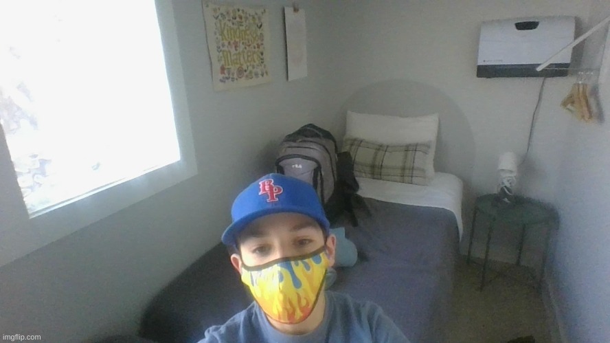 me in the room of the AirBnB. vacation time yay! | made w/ Imgflip meme maker