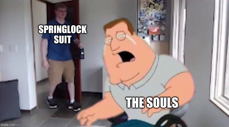 CallMeCarson Reverse | SPRINGLOCK SUIT THE SOULS | image tagged in callmecarson reverse | made w/ Imgflip meme maker