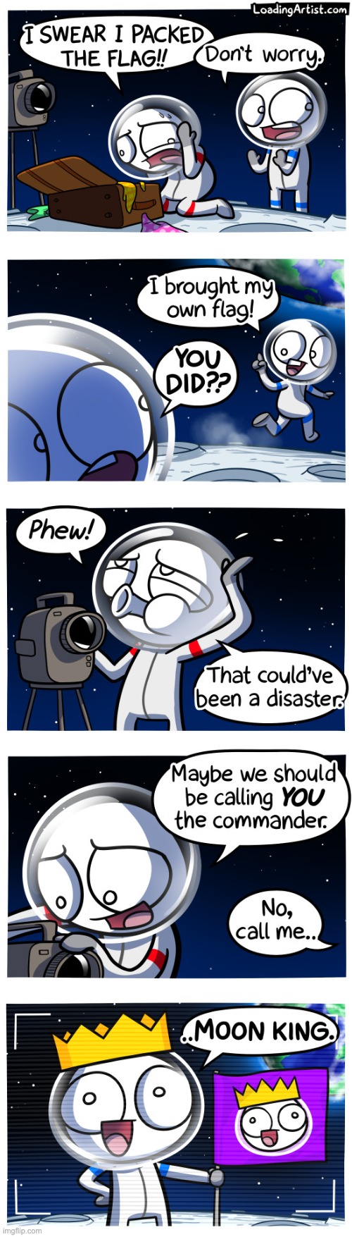 The moon king! | image tagged in funny,comics,moon | made w/ Imgflip meme maker