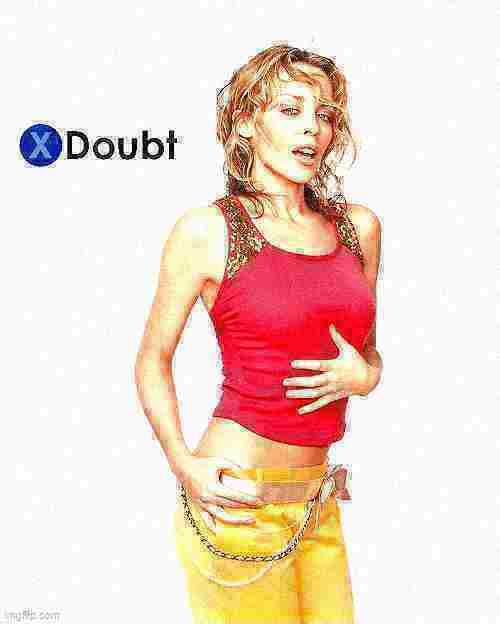 Kylie X doubt 29 deep-fried 2 Blank Meme Template