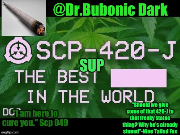 Sup-Doc | SUP | image tagged in dr bubonics scp 420-j temp | made w/ Imgflip meme maker