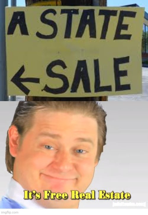 *pulls out suitcases of money* | image tagged in it's free real estate | made w/ Imgflip meme maker