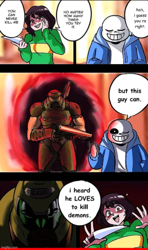 sans sure knows a lot of friends | image tagged in memes,undertale,doomguy | made w/ Imgflip meme maker