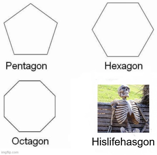 Hislifehasgon | Hislifehasgon | image tagged in memes,pentagon hexagon octagon | made w/ Imgflip meme maker