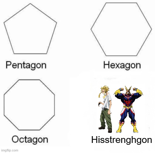 All Might | Hisstrenghgon | image tagged in memes,pentagon hexagon octagon | made w/ Imgflip meme maker