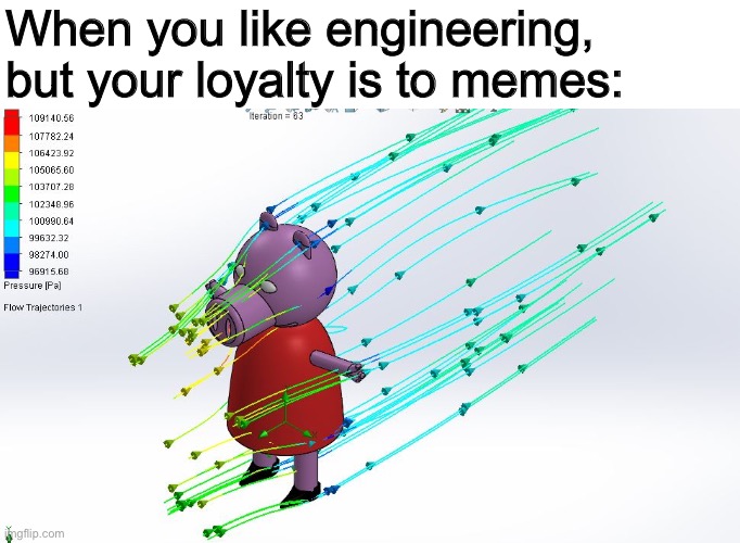Aerodynamics of Peppa Pig |  When you like engineering, but your loyalty is to memes: | image tagged in peppa pig,engineering | made w/ Imgflip meme maker