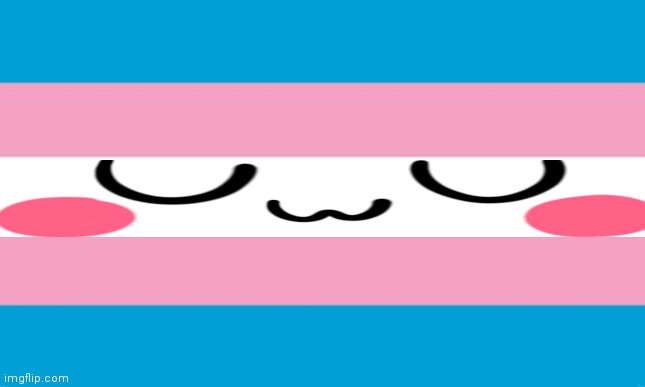 Uwu | image tagged in transgender flag | made w/ Imgflip meme maker