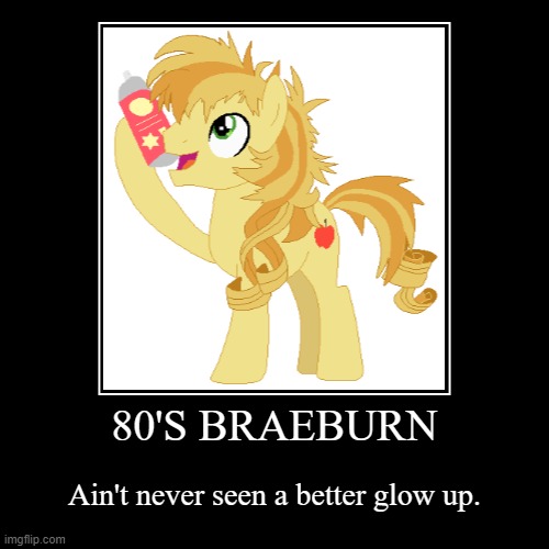 image tagged in demotivationals,my little pony,applejack,hairstyle,mullet,80s | made w/ Imgflip demotivational maker