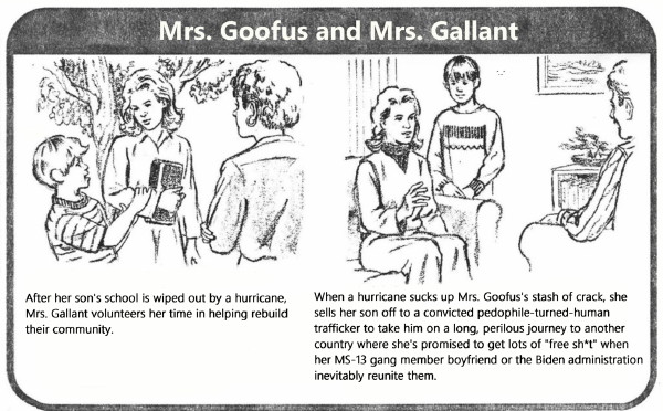 Mrs. Goofus and Mrs. Gallant Blank Meme Template