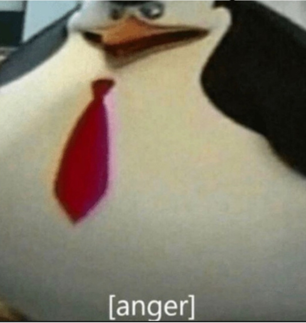 [anger] penguin Blank Meme Template