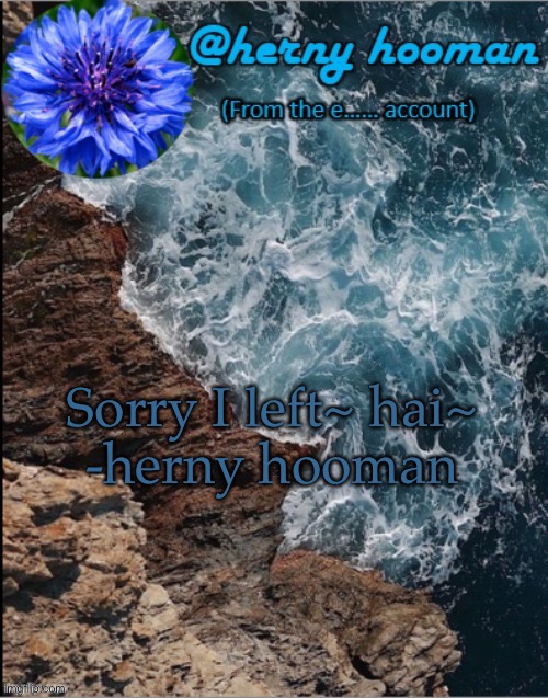 Sorry I left~ hai~

-herny hooman | made w/ Imgflip meme maker