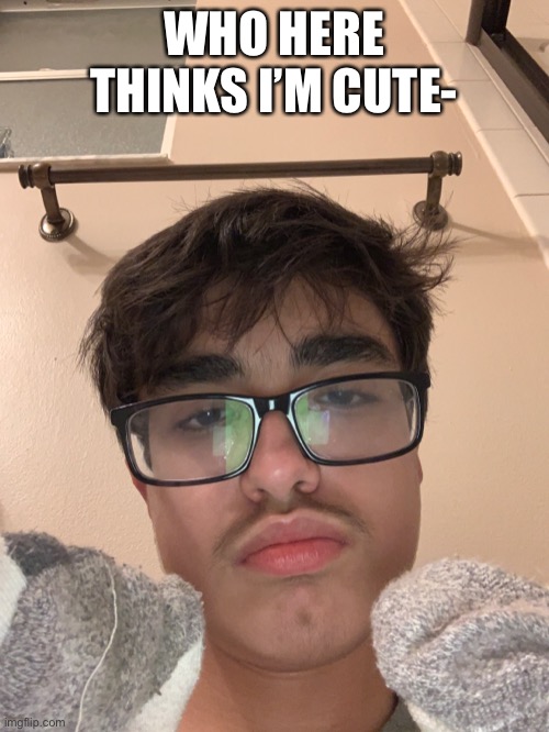 WHO HERE THINKS I’M CUTE- | made w/ Imgflip meme maker
