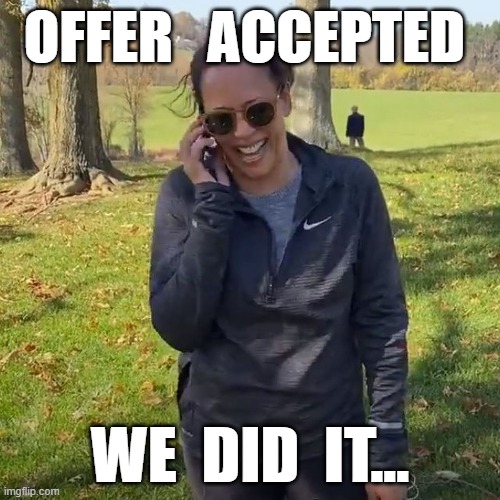 Offer Accepted... We Did it Joe | OFFER   ACCEPTED; WE  DID  IT... | image tagged in real estate,home,house,joe biden,kamala harris,we did it boys | made w/ Imgflip meme maker