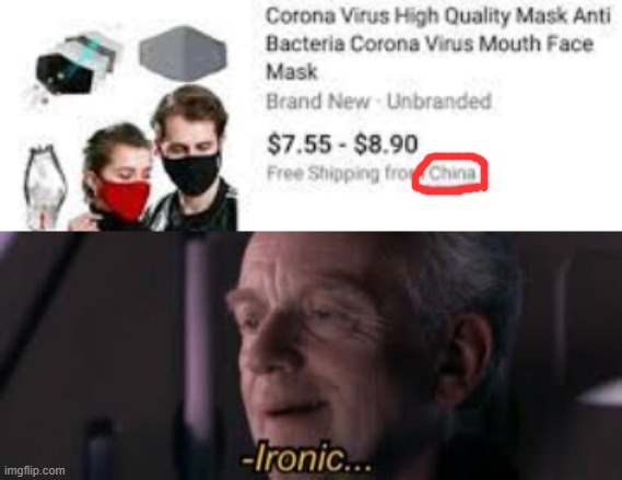 Ironic | image tagged in funny,palpatine ironic | made w/ Imgflip meme maker