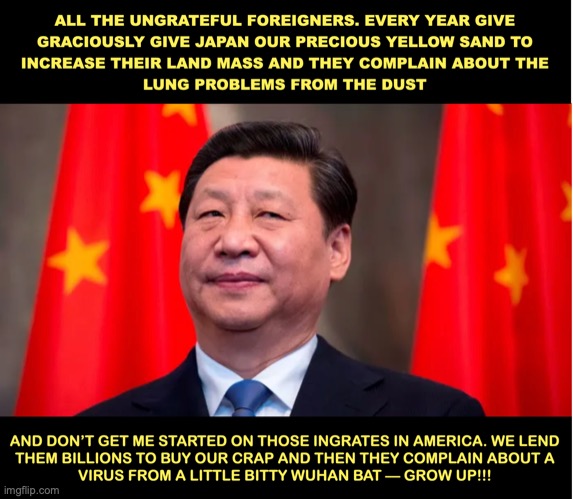 President Xi complaining | image tagged in china | made w/ Imgflip meme maker