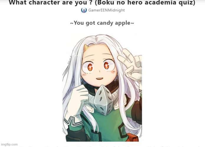 i took  quiz to see who i am and i got myself | image tagged in anime,quiz | made w/ Imgflip meme maker