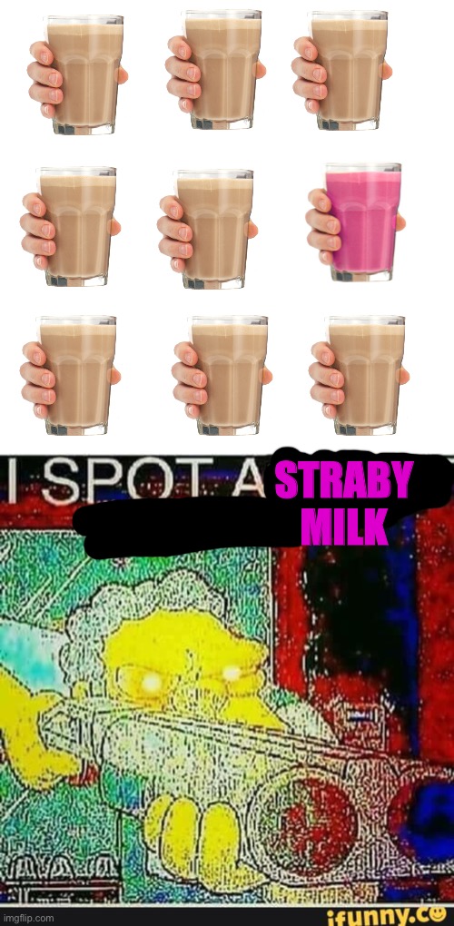 STRABY MILK | image tagged in memes,blank transparent square,i spot an ifunny watermark | made w/ Imgflip meme maker