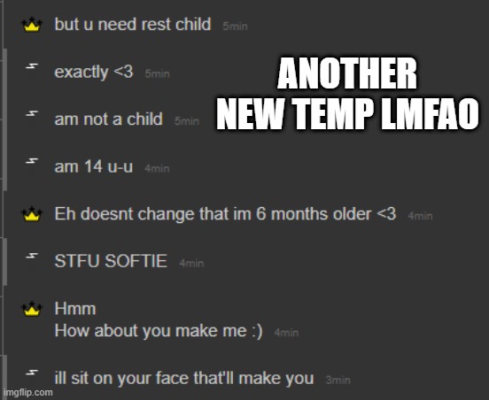 rose aggressively showing affection | ANOTHER NEW TEMP LMFAO | image tagged in rose aggressively showing affection | made w/ Imgflip meme maker