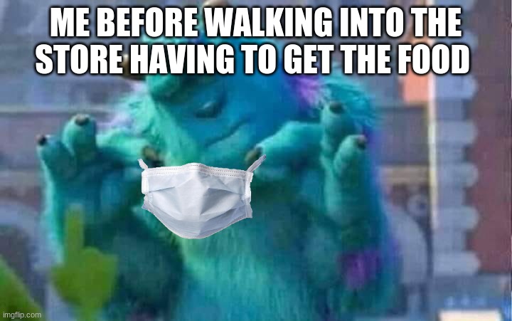 Sully shutdown | ME BEFORE WALKING INTO THE STORE HAVING TO GET THE FOOD | image tagged in sully shutdown | made w/ Imgflip meme maker