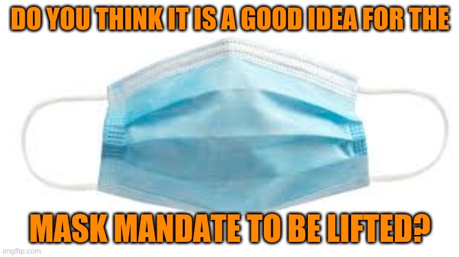 Is it? | DO YOU THINK IT IS A GOOD IDEA FOR THE; MASK MANDATE TO BE LIFTED? | image tagged in mask mandate,think tank | made w/ Imgflip meme maker