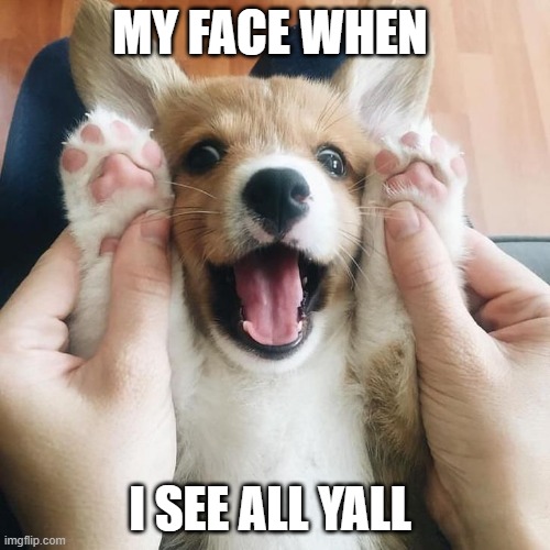 UwU | MY FACE WHEN; I SEE ALL YALL | made w/ Imgflip meme maker