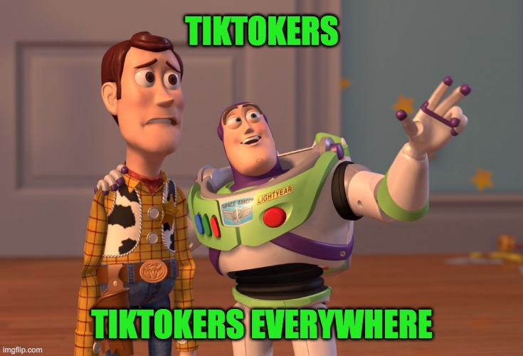 X, X Everywhere Meme | TIKTOKERS TIKTOKERS EVERYWHERE | image tagged in memes,x x everywhere | made w/ Imgflip meme maker