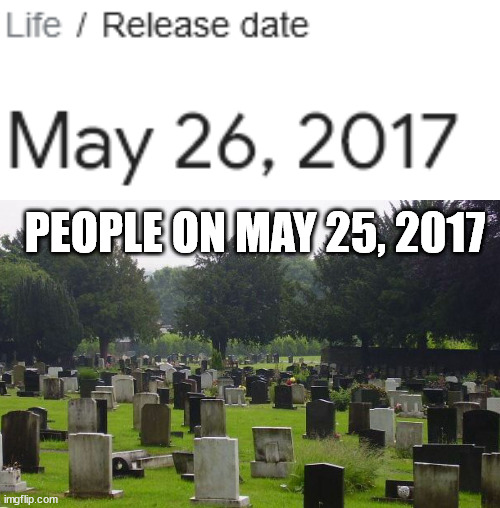 LOL *WHEEZE* | PEOPLE ON MAY 25, 2017 | image tagged in graveyard,memes | made w/ Imgflip meme maker